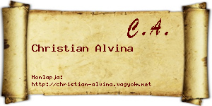 Christian Alvina névjegykártya